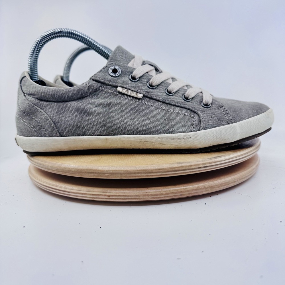 Taos Star Canvas Sneakers Womens 8 Gray Lace Up Comfort Walking Shoes STA-12844